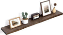 Floating Shelves for Wall Decor, Rustic Solid Elm Wood Live Edge Floating Shelves Wall Mounted, Wall Shelves with Invisible Bracket for Living Room Bathroom Bedroom Kitchen, 48 Inch, Walnut by CozyNest Decor