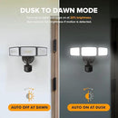 LUTEC 72W 7500LM LED Security Lights Motion Sensor Light Outdoor, 5000K Daylight, IP65 Waterproof, Dusk to Dawn, 3-Head Motion Detected Flood Light for Garage, Yard, Porch(Brown) by GreenHaven Gardens