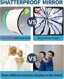 Shatterproof Wall Mirror Full Length for Bedroom, Acrylic Gym Mirrors For Home, Extra Thick: 0.1 inch, 10 x 10 inch x 4 Pcs, Workout Mirrors Safe for Kids, Over The Door, Long Wall Mounted by CozyNest Decor