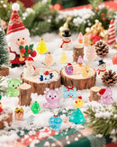 75 Pcs Miniature Christmas Figurines - Luminous Mini Resin Figures to Hide, Glow in The Dark Resin Animals for Micro Landscape Aquarium Fairy Garden Dollhouse Decor by CozyNest Decor