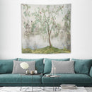 HZOHNAGO Japanese Tapestry Tree Misty Garden Lake Printed Wall Tapestry Ink Painting Wall Hanging for Bedroom Living Room Dorm 60" W x 60" H by CozyNest Decor