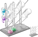 NiHome Baby Bottle Drying Rack with Diatomite Base & Stainless Steel Frame, Foldable Countertop Organizer Holds 9 Bottles, Space-Saving Stand for Water Bottles, Lids, Reusable Bags & More by TinyTreasures Baby Boutique