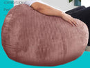 Bean Bag Chairs with Faux Rabbit Fur Cover, 4 ft Giant Memory Foam Bean Bag Chairs for Adults/Teens with Filling,Ultra Soft Faux Fur Fabric, Round Fluffy Sofa for Living Room Bedroom College Dorm by TinyTreasures Baby Boutique