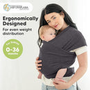 KeaBabies Baby Wrap Carrier - All in 1 Original Baby Carrier Newborn to Toddler Sling, Easy to Wear, Hands Free Bonding, Lightweight, Breathable Infant Wraps (Mystic Gray) by TinyTreasures Baby Boutique