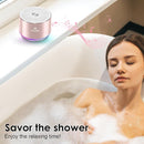 Mini Bluetooth Shower Speaker, IPX6 Waterproof Speaker, with RGB Lights, Mic, Portable Silicone Lanyard, Suction Cup, Clear Sound&Rich Bass, 12h Playtime, Small Pink Gifts for Girls Women by TinyTreasures Baby Boutique
