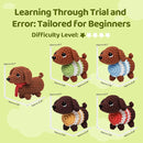 Mewaii Crochet Kit for Beginners – 5 Easy Dachshund Dog Crochet Kits with Step-by-Step Video Tutorials, Pre-Started Yarn, 40% Extra Yarn, Beginner Crochet Kit for Adults & Kids by TinyTreasures Baby Boutique