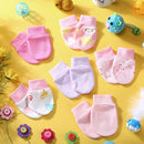 6 Pairs Newborn Baby Mittens No Scratch Gloves Infant Toddler Anti Scratch Essentials Unisex Cotton for 3-9 Months Girls Boys(Pink Series, Cute) by TinyTreasures Baby Boutique