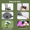 4 Pack Solar Garden Lights, Solar Flowers Lights with 4 Blooming Hydrangea Flowers, Waterproof Solar Lights Outdoor for Yard Porch Patio Backyard Pathway Gardening, 2 Lighting Modes, Colorful by GreenHaven Gardens