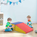 Soozier 2 Piece Climb and Crawl Activity Play Set, Soft Secure Foam Playset for Toddler, Preschooler, Indoor Play, Baby Learning Toys, Multicolor by TinyTreasures Baby Boutique