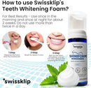 Swissklip Teeth Whitening Foam | Mint Flavor Whitening Toothpaste | Teeth Whitener I Professional Teeth Whitening Kit | 100% Vegan - Made in USA - 1.69 oz - Pack 1 by CozyNest Decor