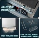 Albott 24 Inch Under Counter Drawer Fridge – Stainless Steel Dual-Zone Beverage Refrigerator with LED Touch Control, Adjustable Storage, Frost-Free, Low Noise, 37℉-50℉, -0.4℉ to 37℉ by CozyNest Decor