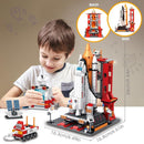 Space Exploration Shuttle Toys for 8-12 and 8-14 Years Boys Kids, 1008pcs 7 Models Aerospace Building Set with Heavy Transport Rocket and Launcher, Educational Construction Toy by TinyTreasures Baby Boutique
