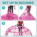Alvantor Pop Up Playpen- 7'x7'x44”Baby Playpen Large Kids Play Tent Portable and Foldable Playpen Indoor/Outdoor Play Yard with Protective Mesh, UV SPF 50+ Sunshade, and Soft Foam Floor, Pink by TinyTreasures Baby Boutique