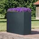 SUNNYPARK Large Metal Planter Box 32”x 12”x 24”, Rectangular Modern Grey Metal Planter Box Heavy Duty with Drainage Holes for Outdoor Garden Patio by GreenHaven Gardens