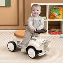 HONEY JOY Ride On Push Car, Outdoor Toddler Riding Toys w/Steering Wheel, Horn & Storage, Foot-to-Floor Sliding Car, No Batteries, Retro Baby Ride On Toys for Boys and Girls (White) by TinyTreasures Baby Boutique