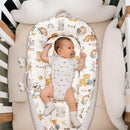 Baby Lounger Cover for Boys Girls, Reversible Baby Nest Cover, Adjustable Baby Lounger Replaceable Cover for Infant Newborn, Portable and Machine Washable, Cotton Gray Elephant Cover Only by TinyTreasures Baby Boutique