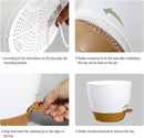 10/9/8 inch Self Watering Pots, Set of 3 Plastic Planters with Mesh Drainage Holes and Deep Reservoir for Indoor Outdoor Garden Plants and Flowers, White with Brown by GreenHaven Gardens