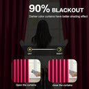 KEQIAOSUOCAI Pinch Pleated Hot Pink Blackout Curtains 63 Inches Long, Sound & Light Reducing Room Darkening Drape for Girl's Bedroom(Hot Pink, 2 Panels, W40 x L63) by TinyTreasures Baby Boutique