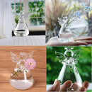 Angel Design Glass Vases Clear Flower Plant Terrarium Container Hanging Vase Wedding Decor Garden Ornaments Hanging Planter (Pack of 5) by CozyNest Decor