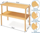 Cabinet Organizer Shelf(Set of 2),Kitchen Counter Shelves,Bamboo Stackable Expandable Spice Rack Countertop(Large) by CozyNest Decor