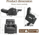 Power Lift Recliner Chair for Elderly with Extended Footrest, Infinite Position Lay Flat Recliner Chair for Adult W/Massage & Heating, Adjustable Headrest, 3-Motor Zero Gravity,Cup Holder, Fabric by CozyNest Decor