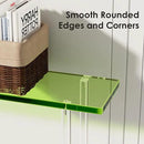 Sleek Modern 2-Tier Acrylic Console Table, 39.4" L x 7.6" W x 31.5" H - Entryway Table for Hallway, Living Room, Sofa Side, Small Spaces (Green) by CozyNest Decor