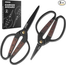 Garden Flower Bonsai Scissors,Walnut Wide Handles Pruning Gardening Scissors Floral Shears for Gardening,Succulent Harvest, and Precision Plant Trimming Care by GreenHaven Gardens