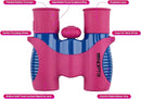 Binoculars for Kids, Girls or Boys Real Kids Binoculars in Vibrant Pink Blue - includes Sticker Book with 40 Bird Species - Kids Toys Small Binoculars, Toddler Binoculars by TinyTreasures Baby Boutique