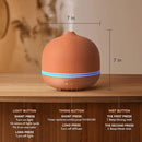 Wanlola Stone Diffusers for Essential Oils Large Room,500ml Handmade Ceramic Diffuser with 4 Timer & 10 Ambient Light Settings for Home Office (Terracotta) by CozyNest Decor