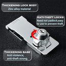 Alise Keyed Hasp Lock,3 Inch Safety Packlock Clasp Hasp Lock Latch with Lock,Door Hinge Lock with Keys Keyed Locking Hasp for Cabinets Closets Doors,Chrome by TinyTreasures Baby Boutique