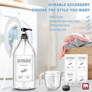 GMISUN Laundry Detergent Dispenser, 2 Pack Liquid Laundry Soap Dispenser, 64oz Storage Container for Farmhouse Laundry Room Decor, Liquid Bottle Organizer for Detergent/Softener/Bleach by CozyNest Decor