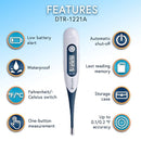 iProven Oral Thermometer, Measures in 10 seconds with flexible tip and fever alarm, Digital Medical Thermometer for adults, kids and toddlers - DTR-1221A by TinyTreasures Baby Boutique
