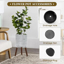 Flower Pot with Legs Tall Flower Pot with Drainage Holes for Indoor and Outdoor Decorative Planting (Gray Wave, 12 Inches) by CozyNest Decor