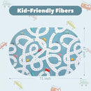 STARUIA Large Kids Playroom Rug, 4'x6' Washable Road Rug for Nursery, Non-Slip Fun Area Rugs for Kids Room, Blue Car Rugs Play Mat Soft Baby Carpet for Boys Girls Dorm Toy Room Tent by CozyNest Decor