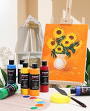 Acrylic Paint Set - 18 Colors, 8.45oz Large Bottles, Rich Pigmented Canvas Paint for Artists, Kids & Adults - Premium Non-toxic Art Supplies by TinyTreasures Baby Boutique