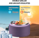 13.5oz Soup Thermo for Hot Food Kids with Buckle Lid Insulated Vacuum Food Jar Wide Mouth Leakproof Stainless Steel Lunch Container -Purple by TinyTreasures Baby Boutique