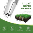 Haliaeetus Bulb Planter Tool, 4 inches Depth Mark Hand Bulb Planter, Non-Bending Stainless Steel Bulb Planter Digger, Garden Bulb Transplanter with Comfortable Wood Handle for Planting Tulip, Daffodil by GreenHaven Gardens
