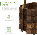 Best Choice Products Rustic Wooden Wishing Well Planter Outdoor Home Décor for Patio, Garden, Yard w/Hanging Bucket by GreenHaven Gardens