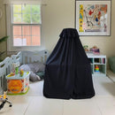 Blackout Crib Canopy Black Crib Tent to Keep Baby in Crib Cover Canopy Bed Curtains for Indoor and Outdoor (Sticker Holder not Included) by TinyTreasures Baby Boutique