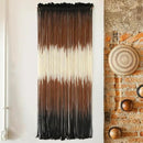 Macrame Wall Hanging Brown Boho Hand Woven Tassel Yarn Tapestry Wall Art for Living Room Bedroom Fiber Art 15''W*43''L by CozyNest Decor