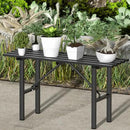 Premium Aluminum Plant Stand - Home Decor & Outdoor Garden Solution with 300 LBS Capacity, L37.8 x W11.4 x H19.7 inch by GreenHaven Gardens