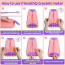 Arts and Crafts for Kids Ages 8-12,Friendship Bracelet Making Kit for Girl,Kids Jewelry Making Kit with 28 Pre-Cut Threads,Christmas Birthday Gifts for Ages 6 7 8 9 10 11 12 Year Old Pink/Purple by TinyTreasures Baby Boutique