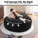 6FT,Oversized Bean Bag Chairs for Adults,Giant beanbag with Filler Included，Fluffy Memory Foam,Soft and Comfy Corduroy Fabric,Gaming Chairs Suitable for Living Room and Bedroom (Black, 6 Foot) by CozyNest Decor