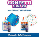 Elmer’s Confetti Slime Kit, Slime Supplies Include Metallic Glue, Clear Glue, Confetti Magical Liquid Activator, 4 Count - Perfect for Parties, Gift, Kids Activity Time by TinyTreasures Baby Boutique