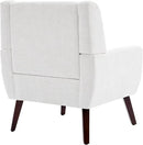 UIXE Accent Chairs Set of 2, Fabric Upholstered Armchair for Living Room, Comfy Arm Chair Single Sofa Bedroom Side Reading Seat - Flax Beige by CozyNest Decor