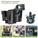 KDD Stroller Cup Holder with Phone Holder, 3-in-1 Removable Bottle Holder, 360 Degrees Rotation Drink Holder for Wheelchair, Stroller, Bike, Walker, Scooter, Bicycle, Uppababy, Bugaboo, Britax by TinyTreasures Baby Boutique