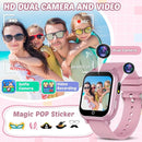 Waterproof Smart Watch for Kids Gift for Girls Age 5-12 with 32 Games, Dual Camera, Habit Tracking, Music Player, Video, Alarm Clock, HD Touchscreen Kids Smart Watch Birthday Toys for 3-12 Year Old by TinyTreasures Baby Boutique