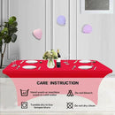 IVAPUPU 2 Pack 4FT Table Cloth for Rectangular Fitted Events Stretch Red Table Covers Washable Cover Spandex Tablecloth Protector for Party, Wedding, Cocktail, Banquet, Festival by CozyNest Decor