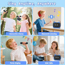 Mini Karaoke Machine Toys Gifts,Kids Portable MP3 Player with 2 Wireless Microphone and LED,Christmas Birthday Gifts for Girls Boys 3 4 5 6 7 8+ Year Old (Blue) by TinyTreasures Baby Boutique