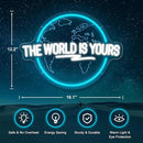The World Is Yours Neon Sign, Carved Planet The World Is Yours LED Neon Light Signs for Wall Decor, Light Up Signs for Man Cave Game Room Bedroom Birthday Gift by GreenHaven Gardens